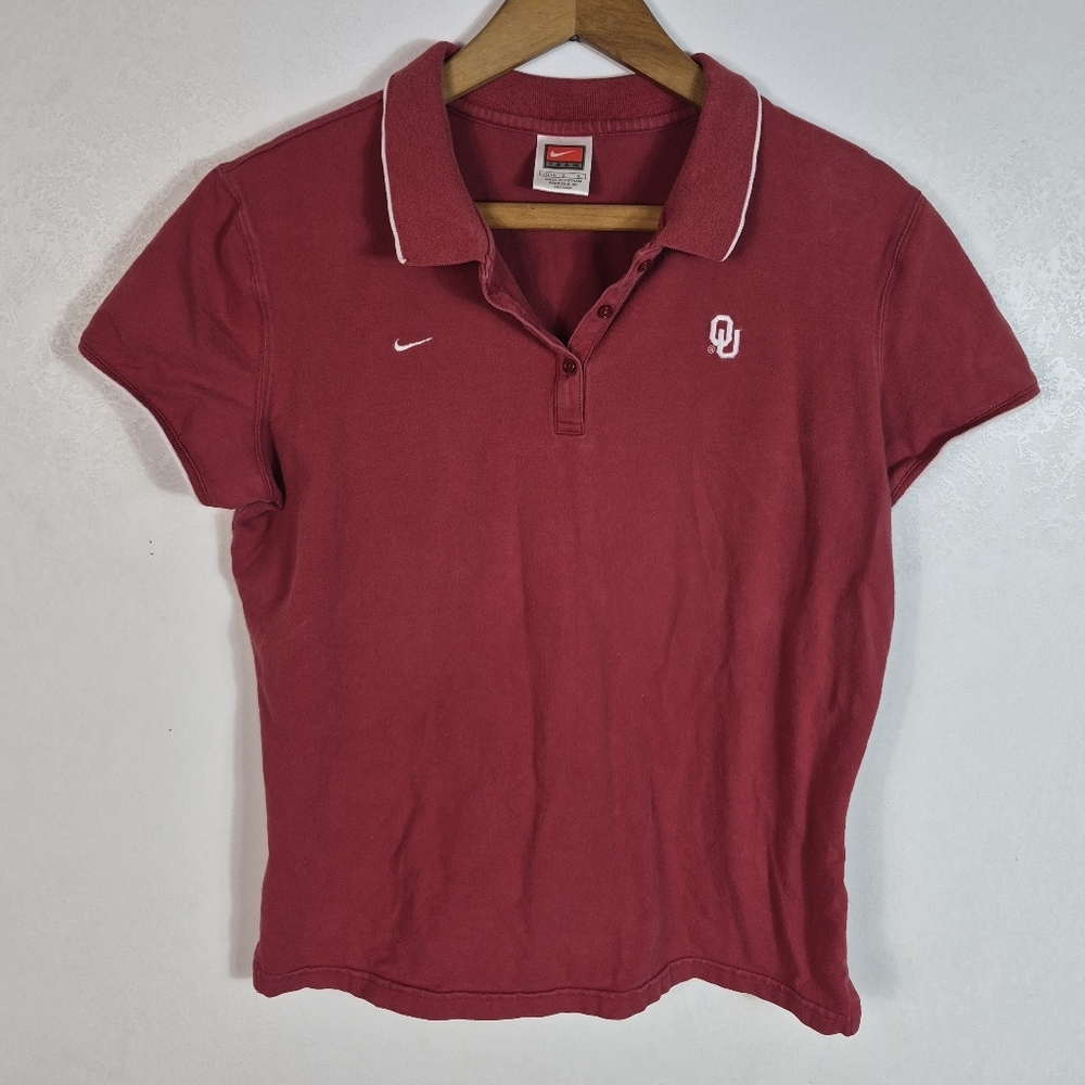 Nike Team Women's Maroon Polo Shirt University Of Oklahoma